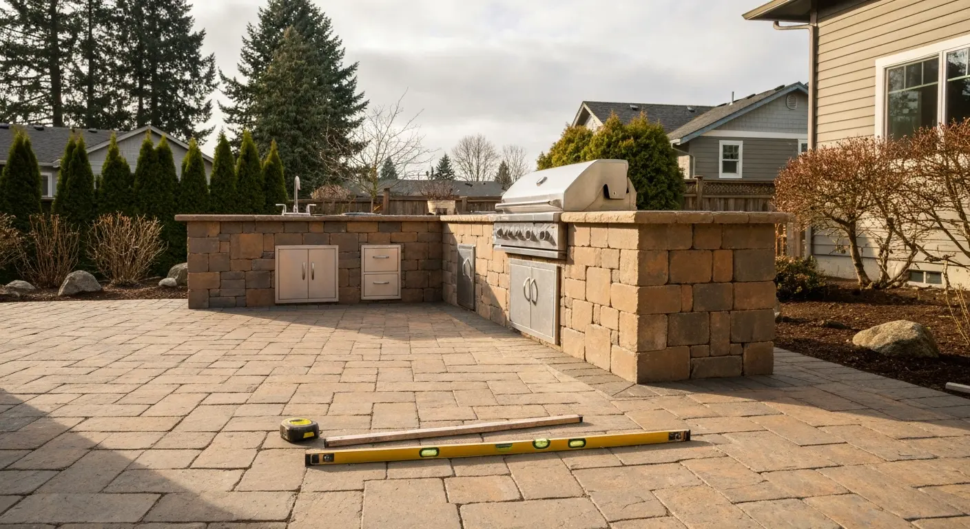 Outdoor kitchen patio