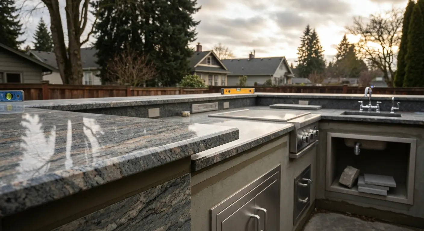 Outdoor kitchen counters