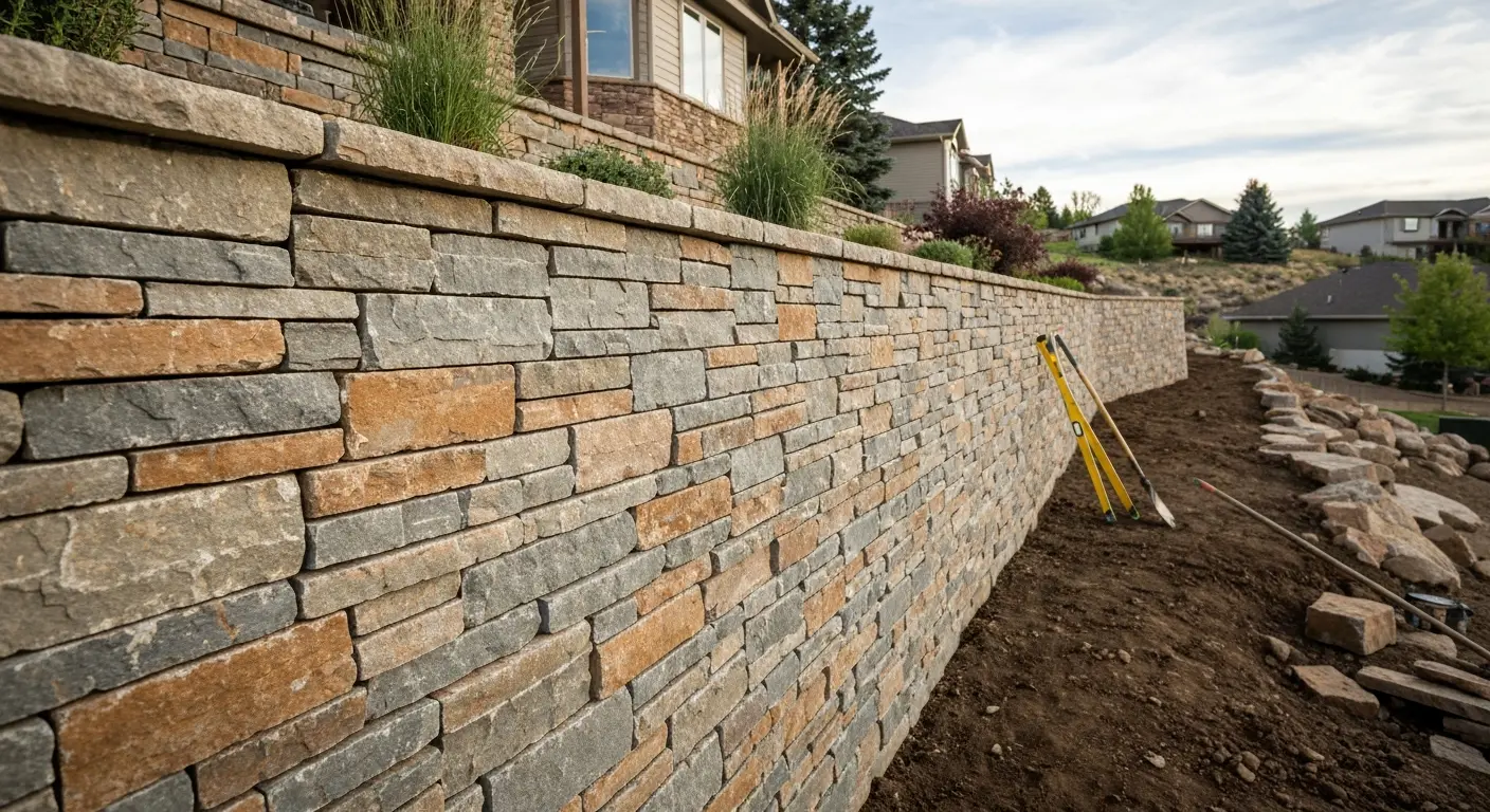 Retaining wall construction