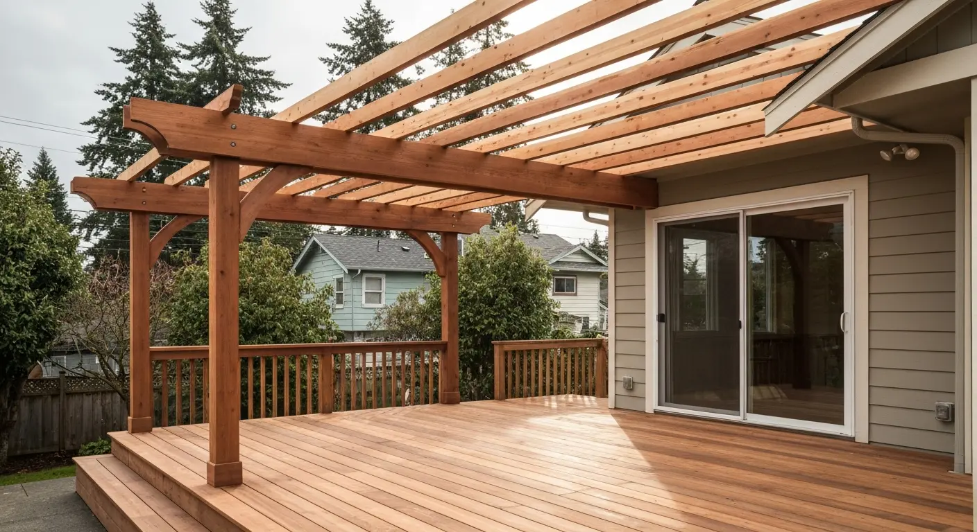 Pergola and deck combination