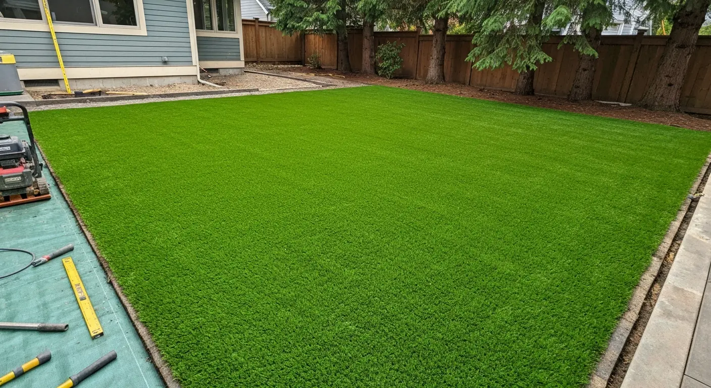 Artificial turf installation