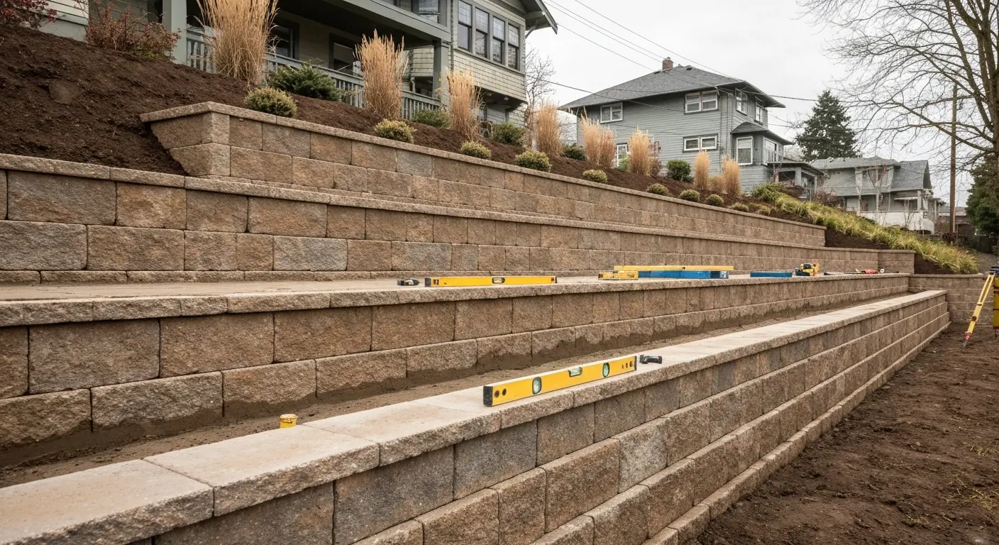 Retaining wall construction