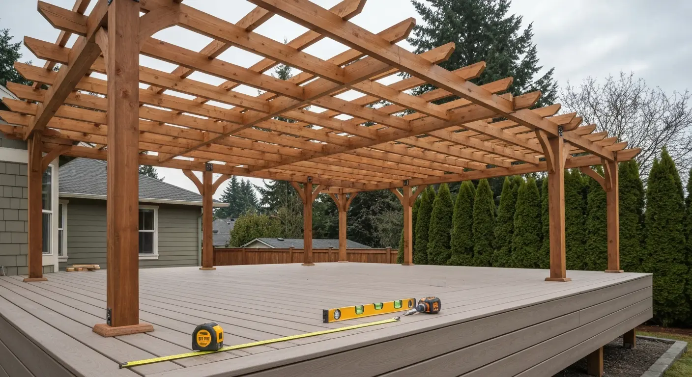 Pergola and deck installation