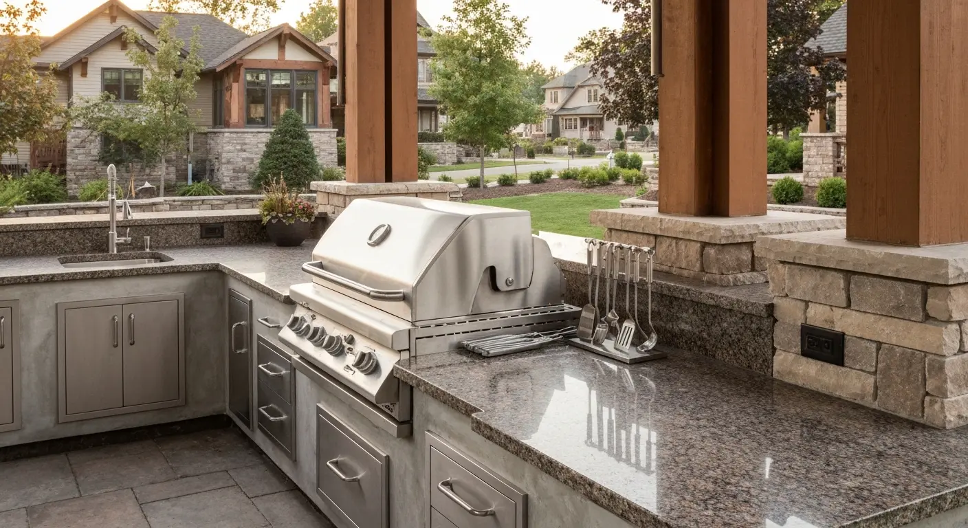 Outdoor kitchen installation