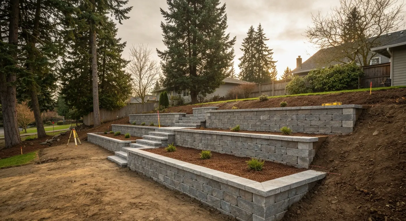 Retaining wall construction