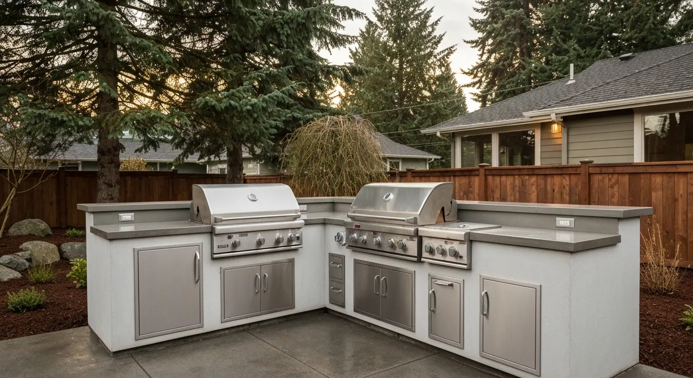 Outdoor kitchen installation