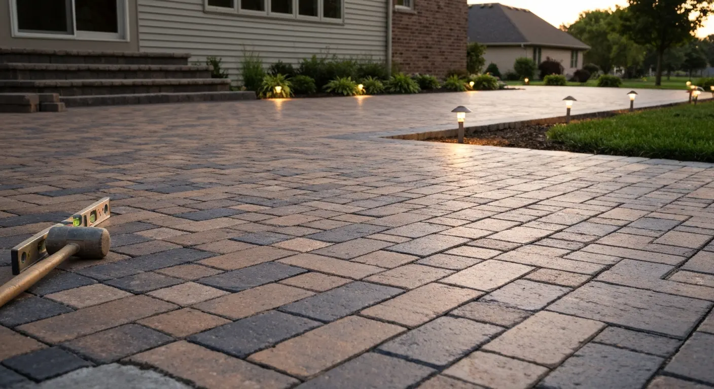 Paver patio installation