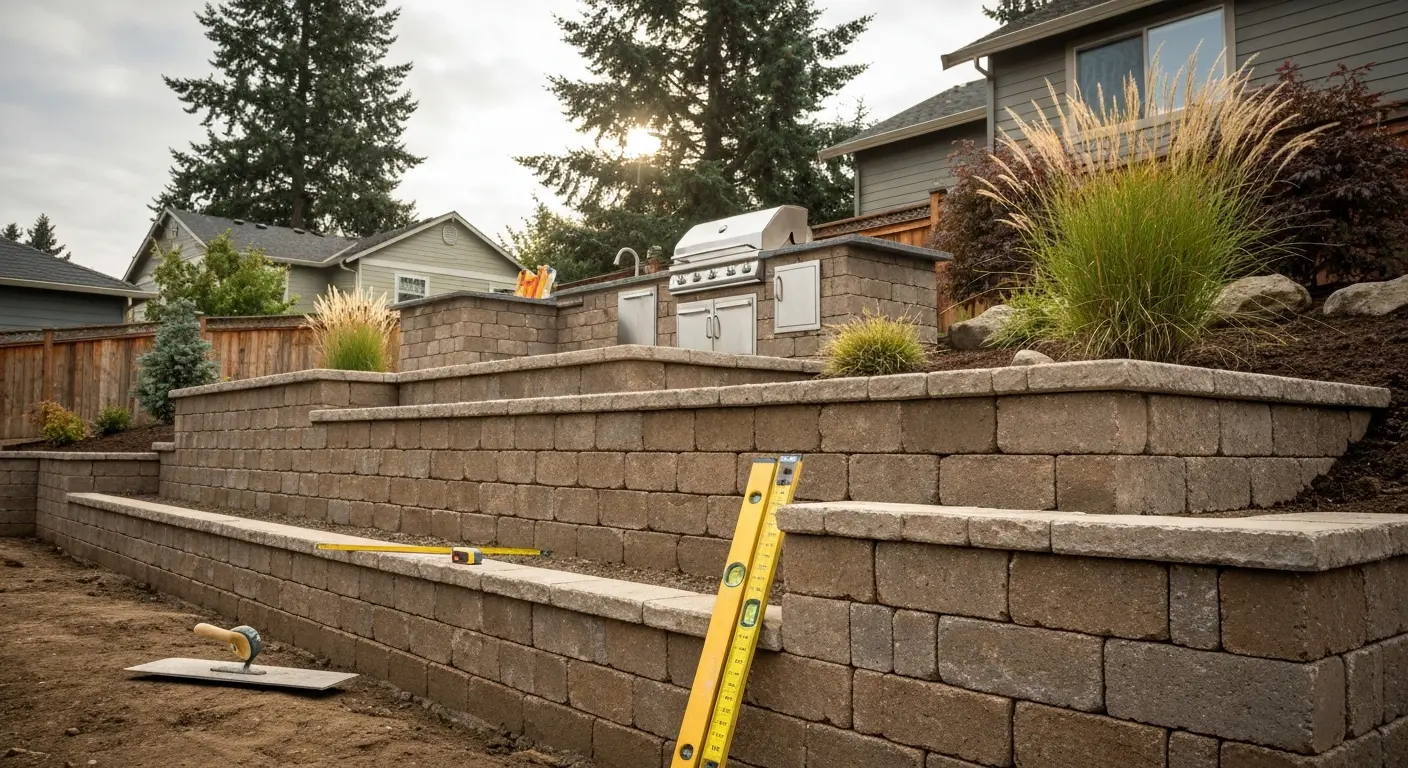 Retaining wall construction