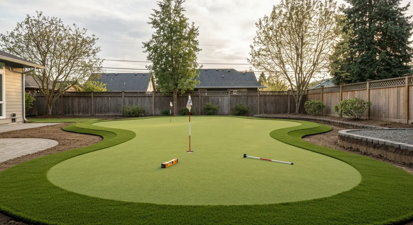 Putting green installation
