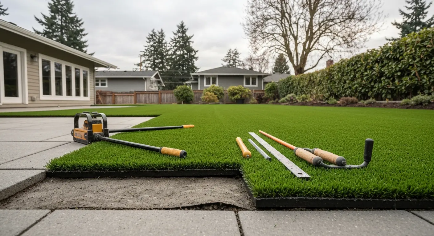 Artificial turf installation