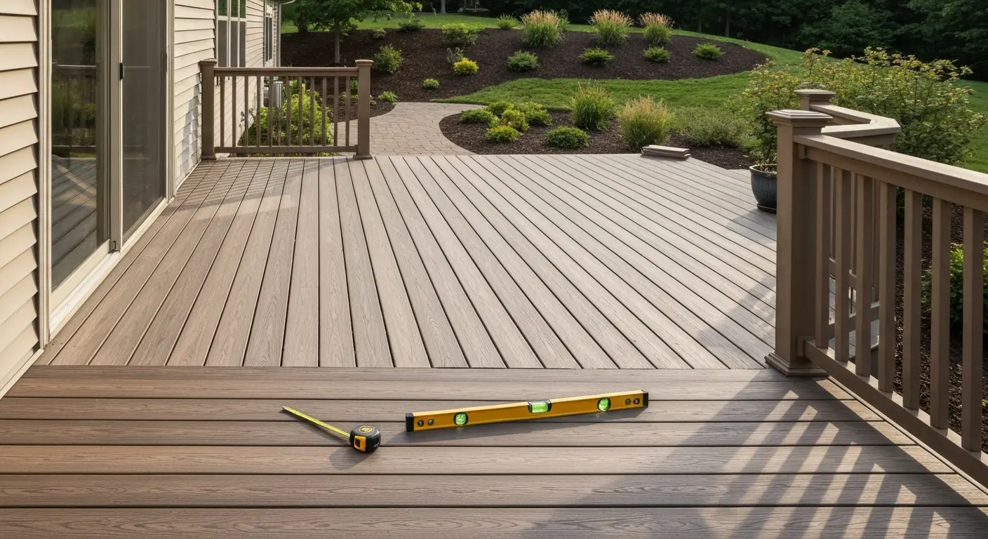 Composite deck and backyard space