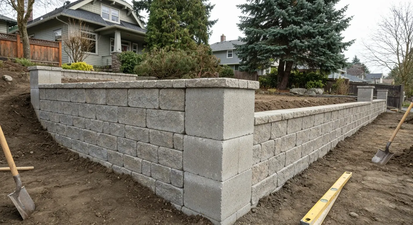 Retaining wall construction