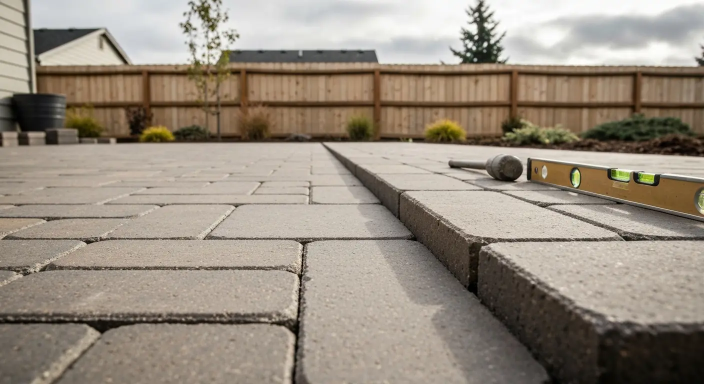 Paver patio installation
