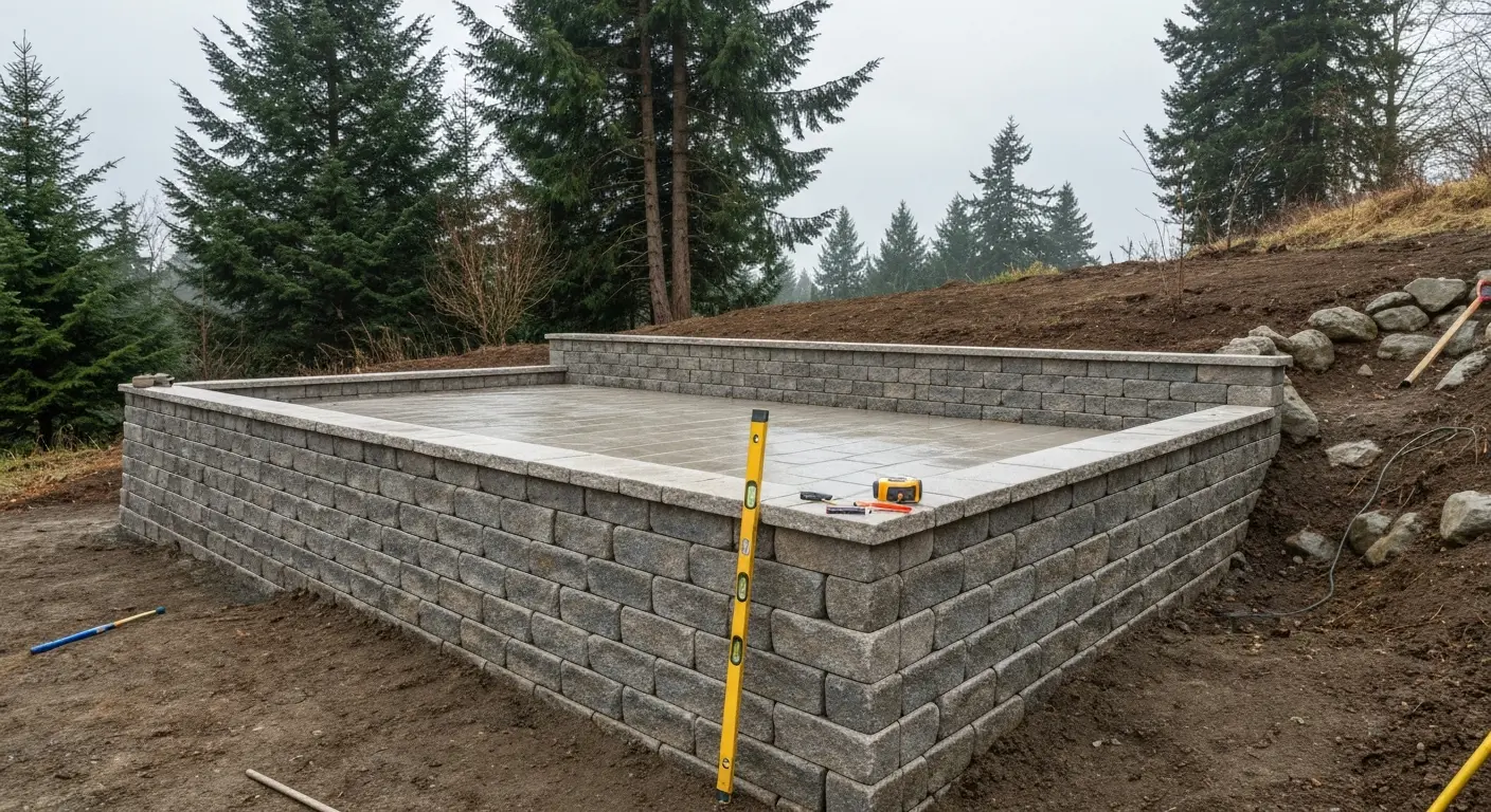Retaining wall construction