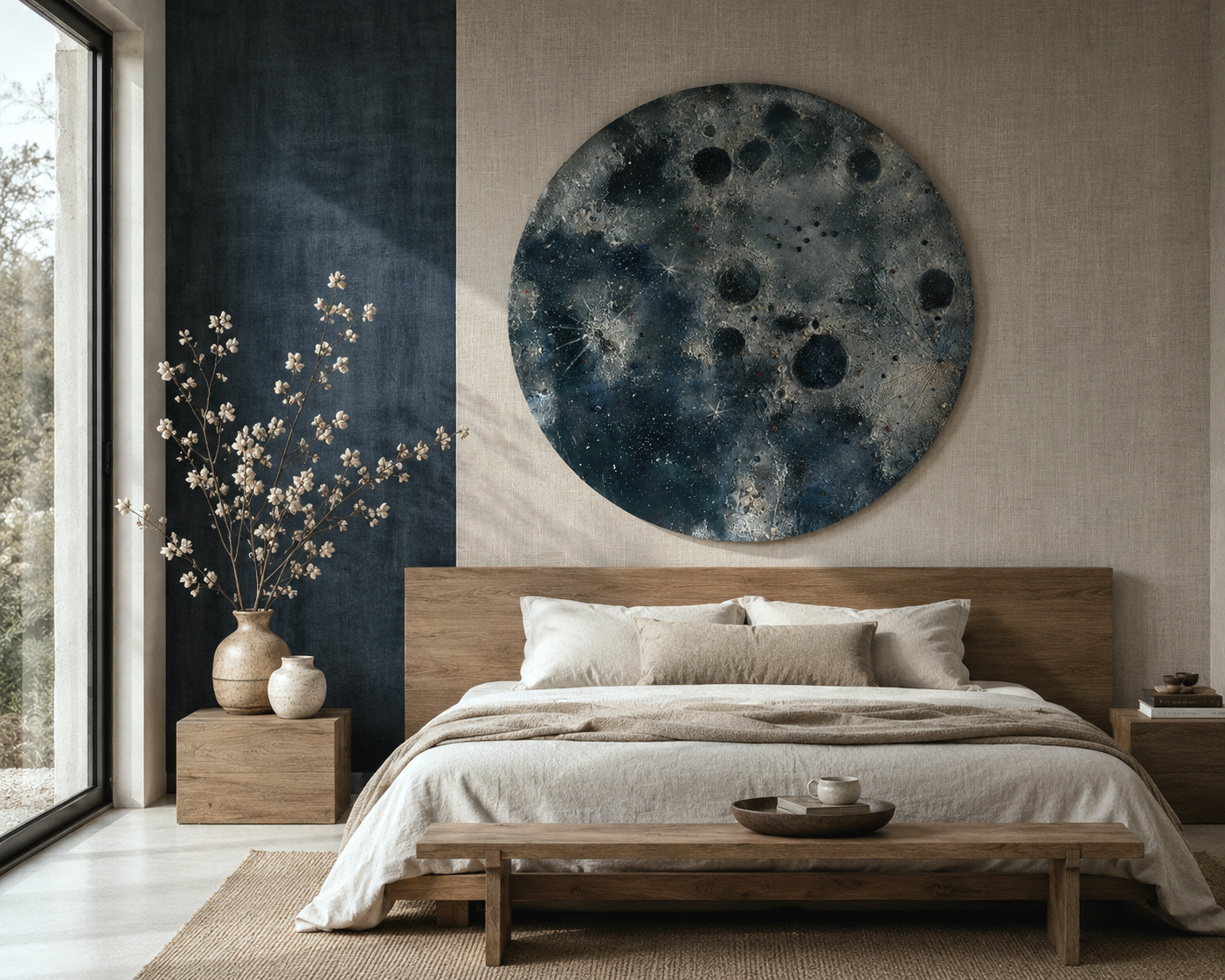 Luna pintada a mano