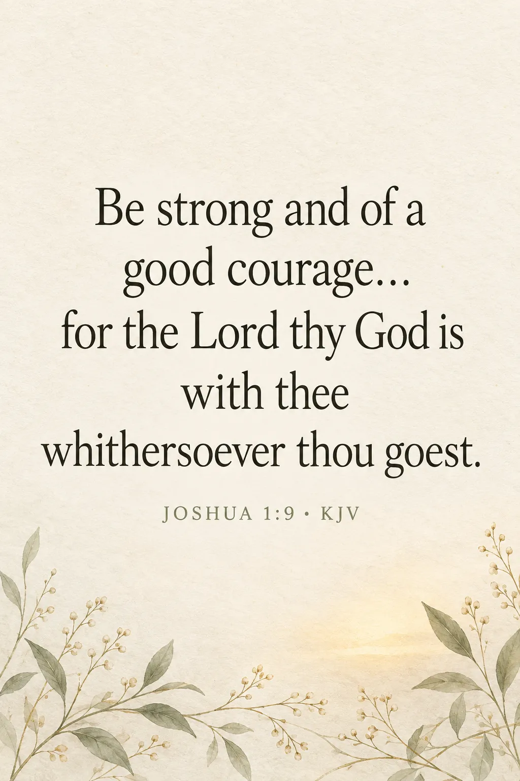 Joshua 1:9 Bible verse for strength and courage when you feel depleted