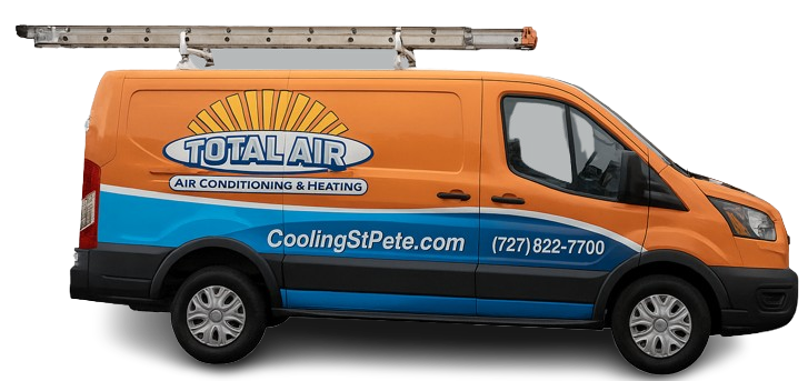 Total Air Inc. service van – providing 24/7 AC repair and same-day air conditioning service in St. Petersburg FL