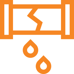 Pipe and water drop icon representing leaking or frozen AC coils – Total Air Inc. repair experts in Clearwater FL