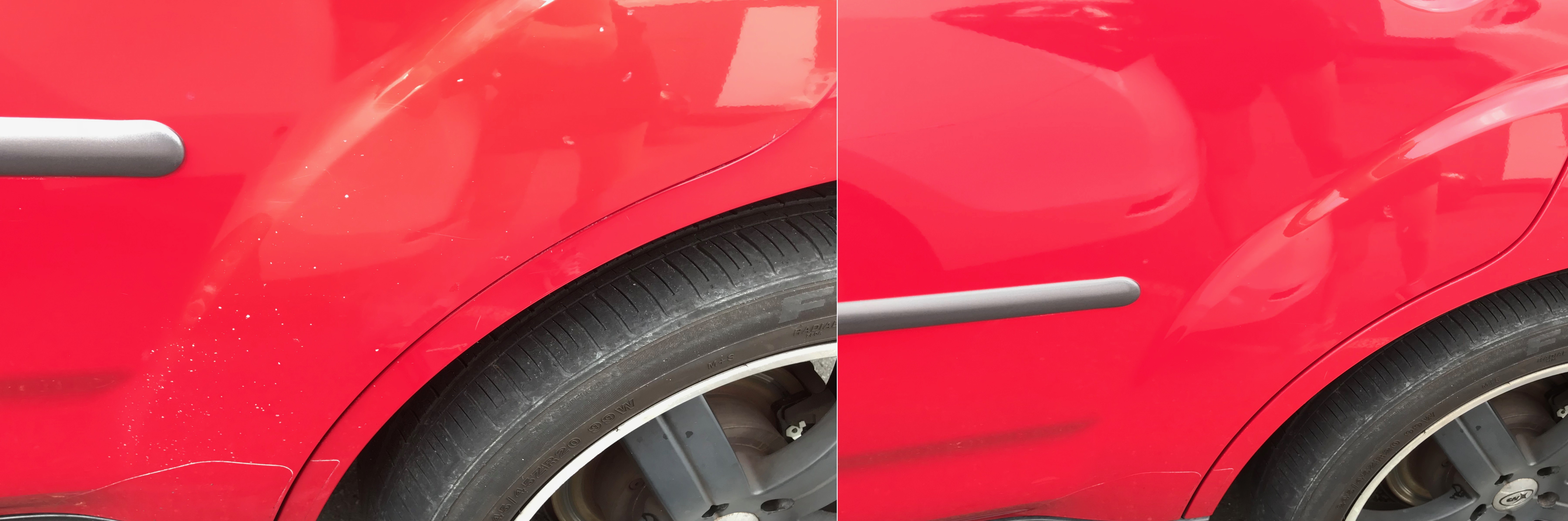 Rock chip repair example