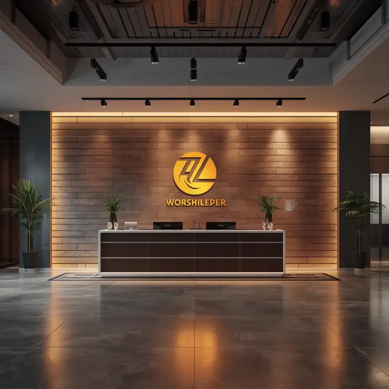Dimensional wall graphics and branded mural in a Dallas-Fort Worth office lobby.