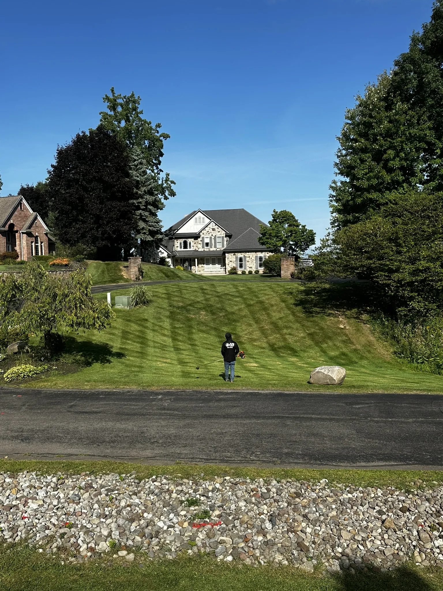 JVS Outdoor Services Team at Work in Fairport, NY