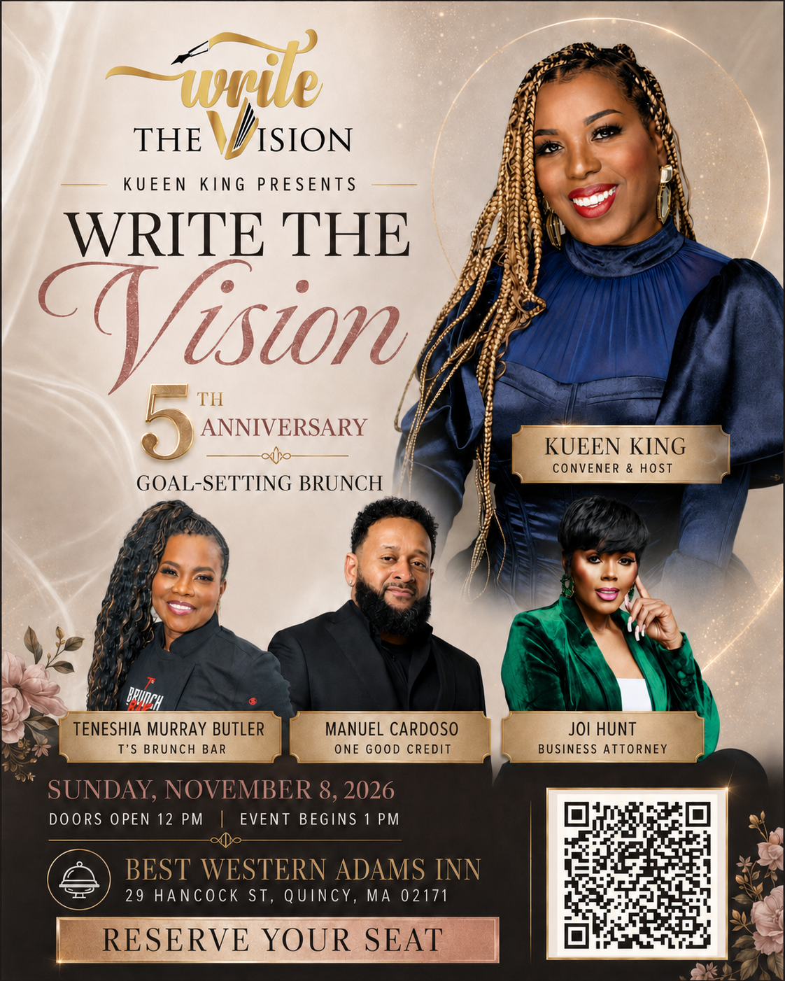 Write the Vision 2026 · 5th Anniversary Goal-Setting Brunch