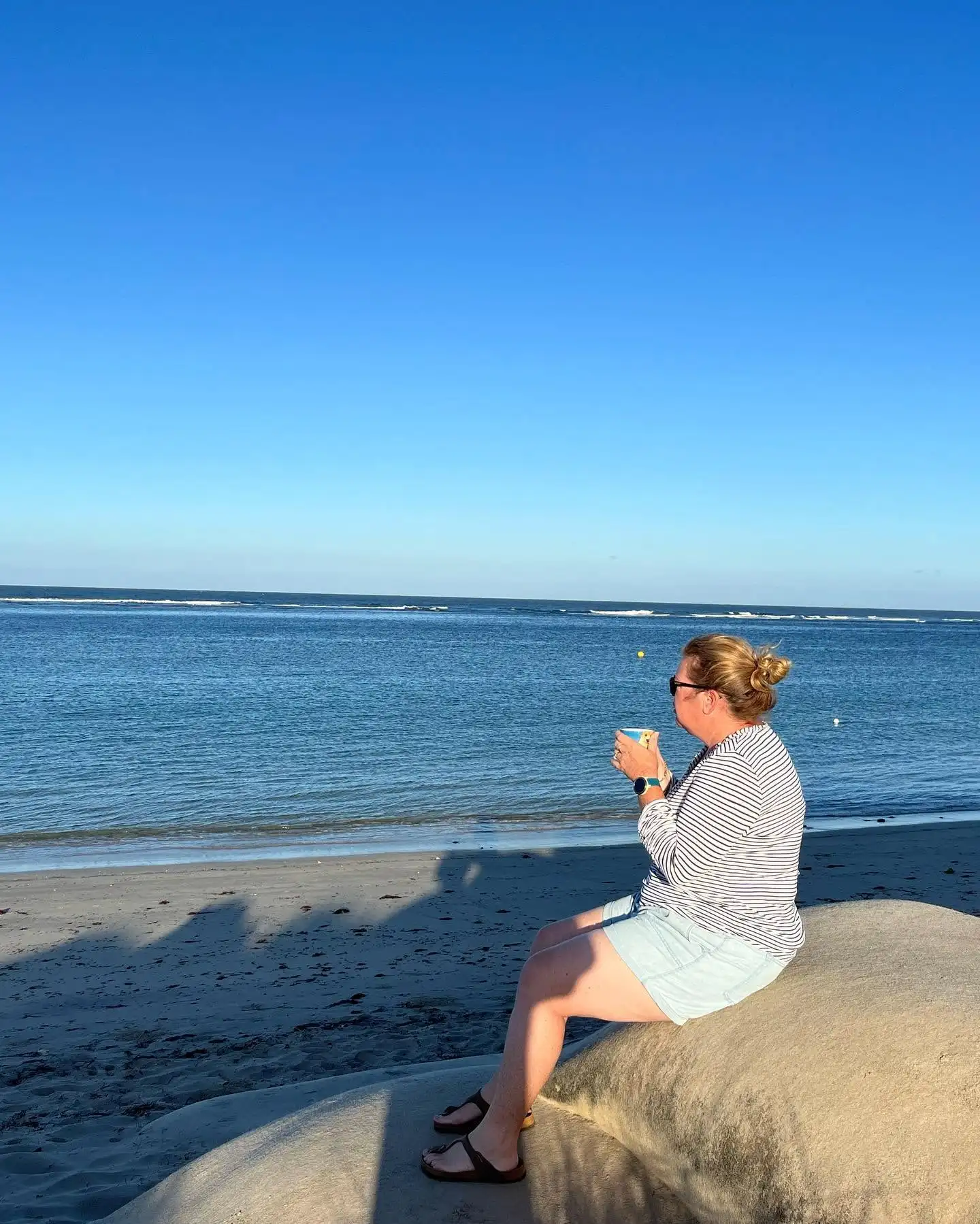 Nikki, quiet moment by the ocean