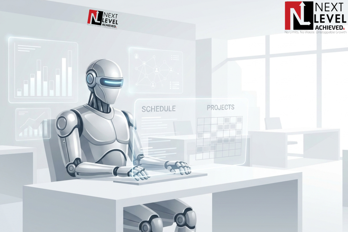 AI digital employee robot helping businesses automate tasks and workflows. AI digital employee robot helping businesses automate tasks and workflows.