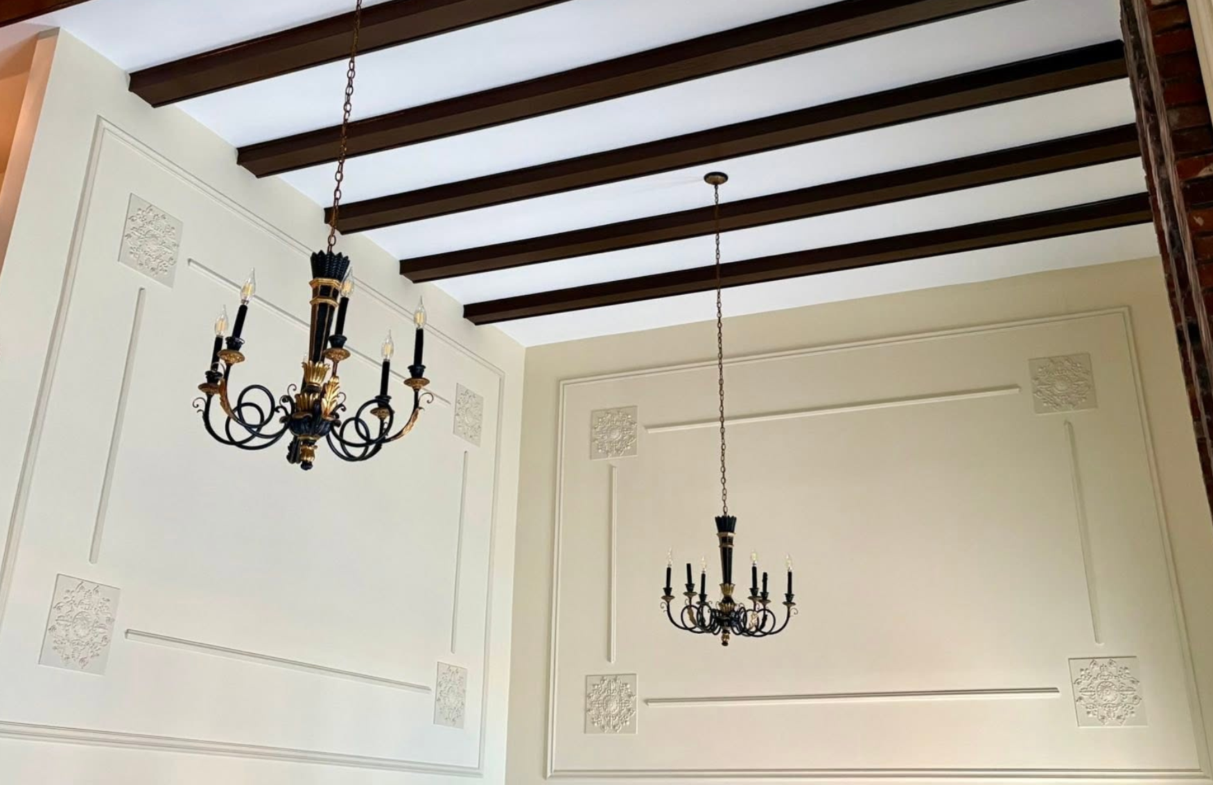 Custom paint architectural wall and ceiling details in a luxury St. Louis interior