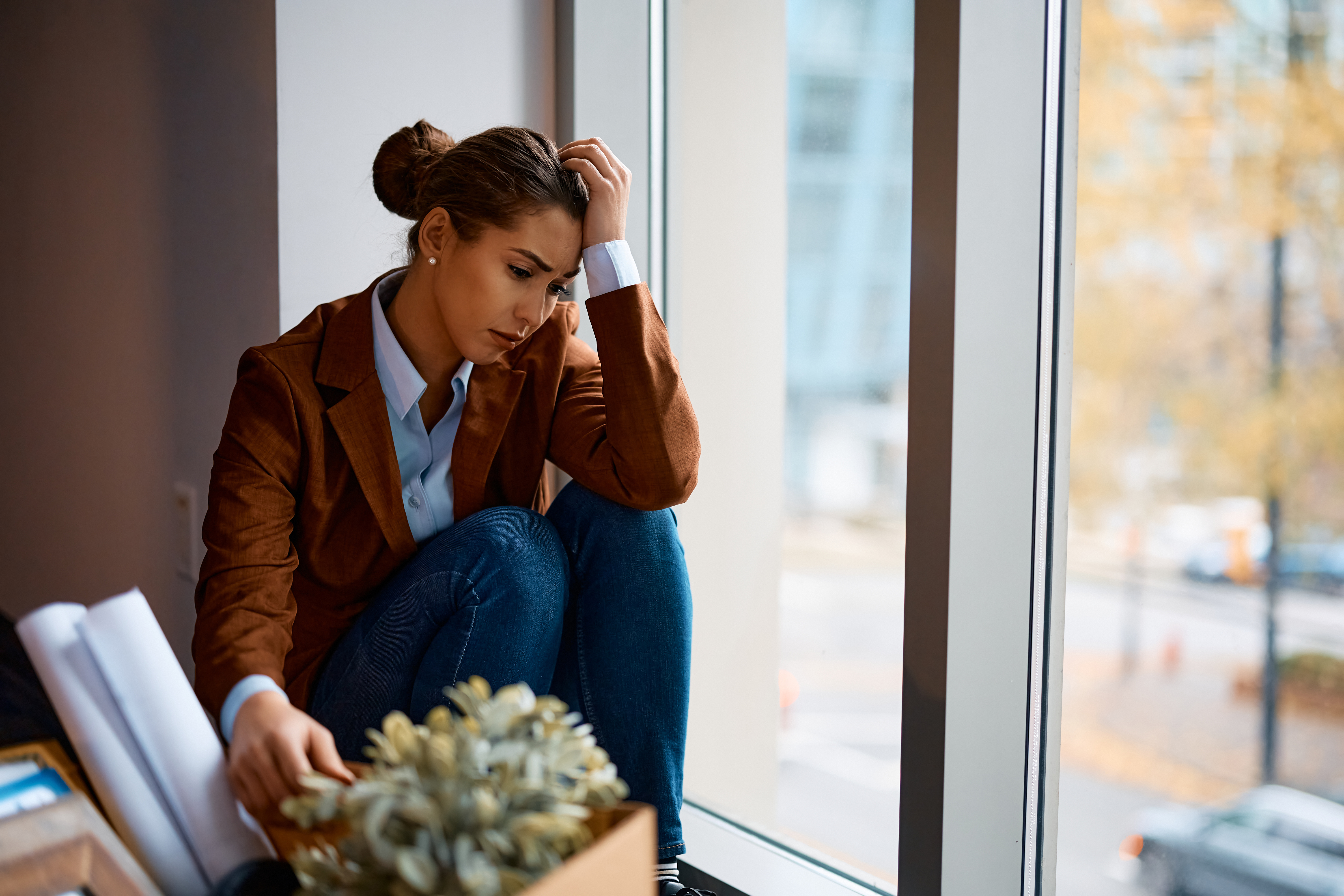 Woman that is stressed or tired
