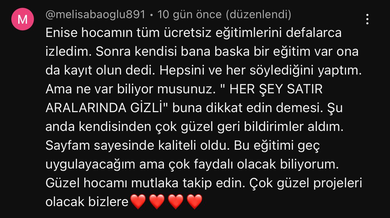 Satış bildirimi ekran görüntüsü