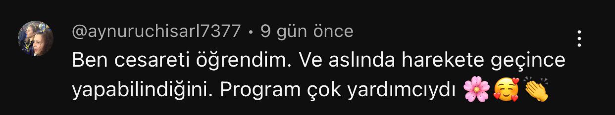 Memnun müşteri mesajı ekran görüntüsü