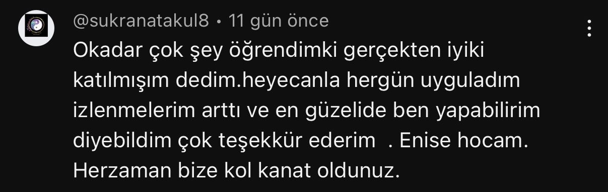 Danışan geri bildirimi ekran görüntüsü