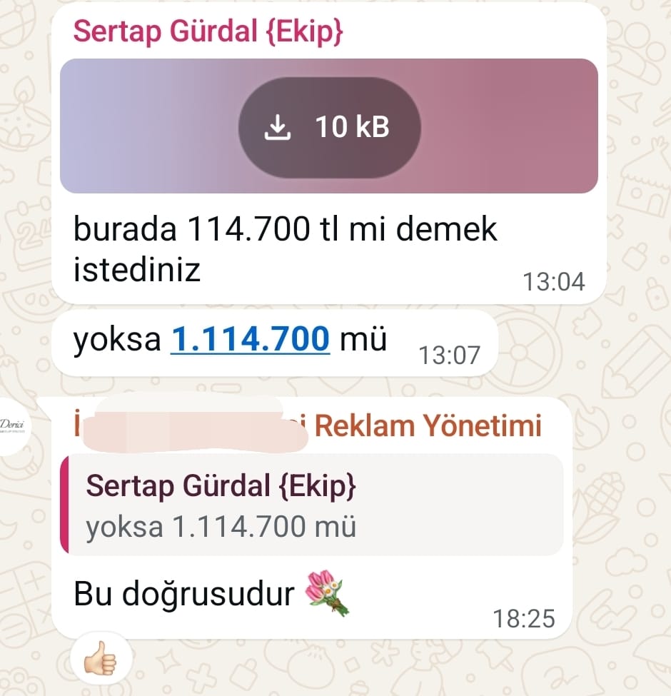 Müşteri geri dönüşü 3