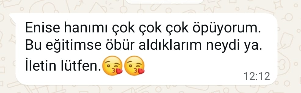 Öğrenci yorumu ekran görüntüsü