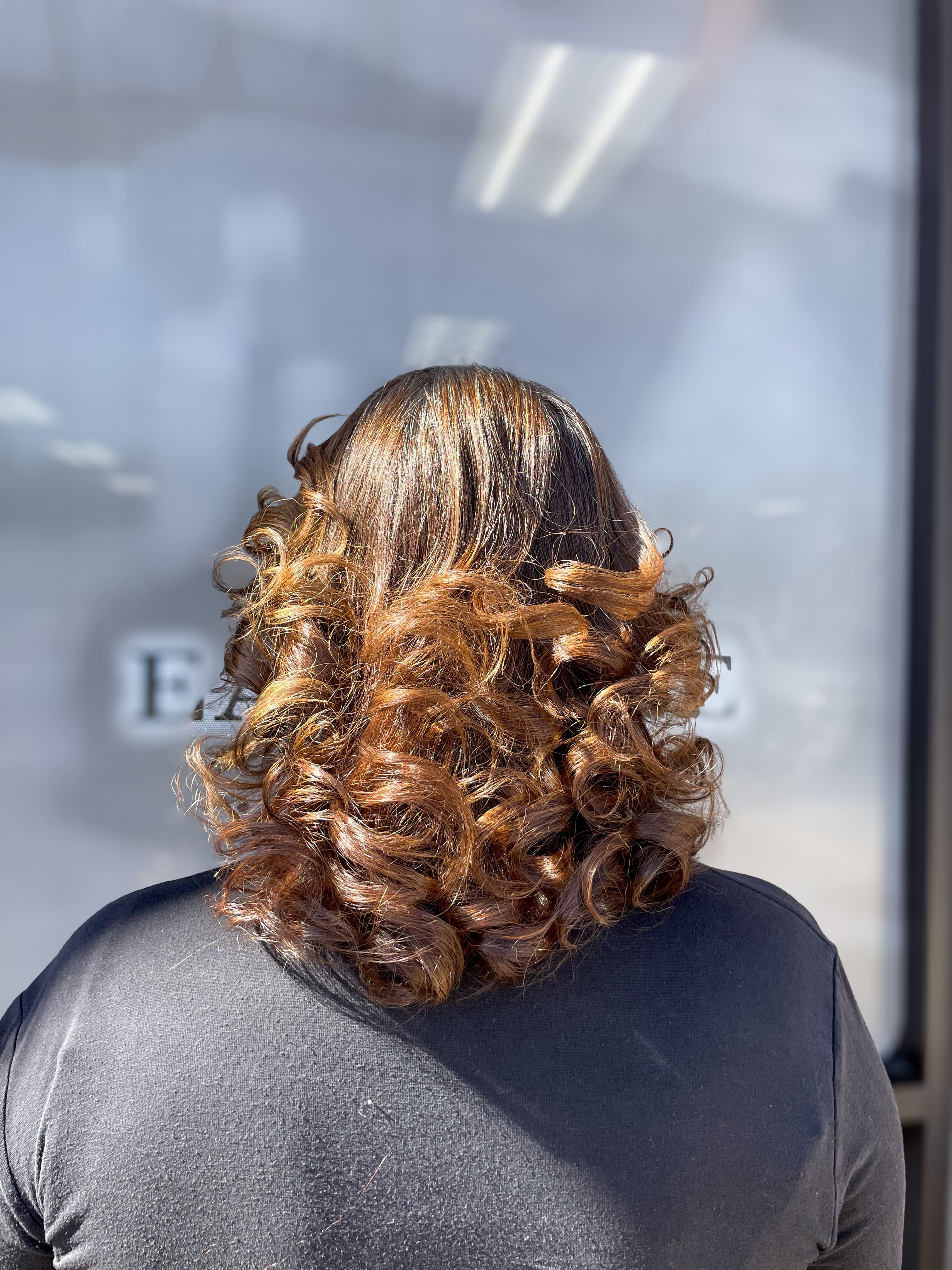 Hair color result at Alexa's Beauty Barber Eastvale