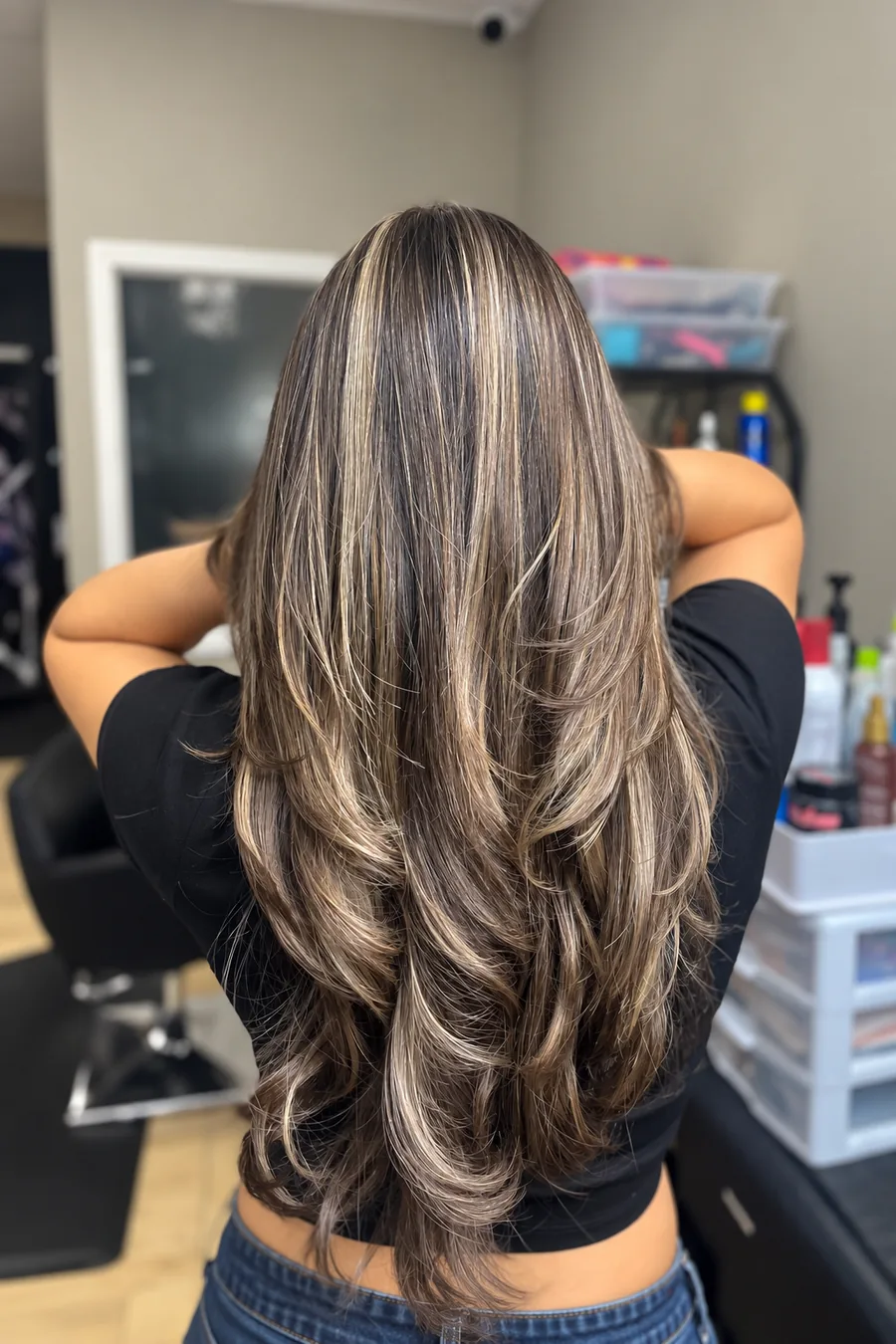 Hair extensions result at Alexa's Beauty Eastvale