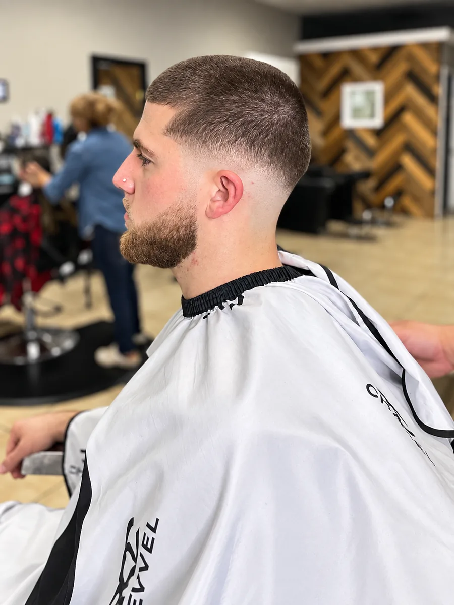 Beard grooming at Alexa's Barbershop Eastvale