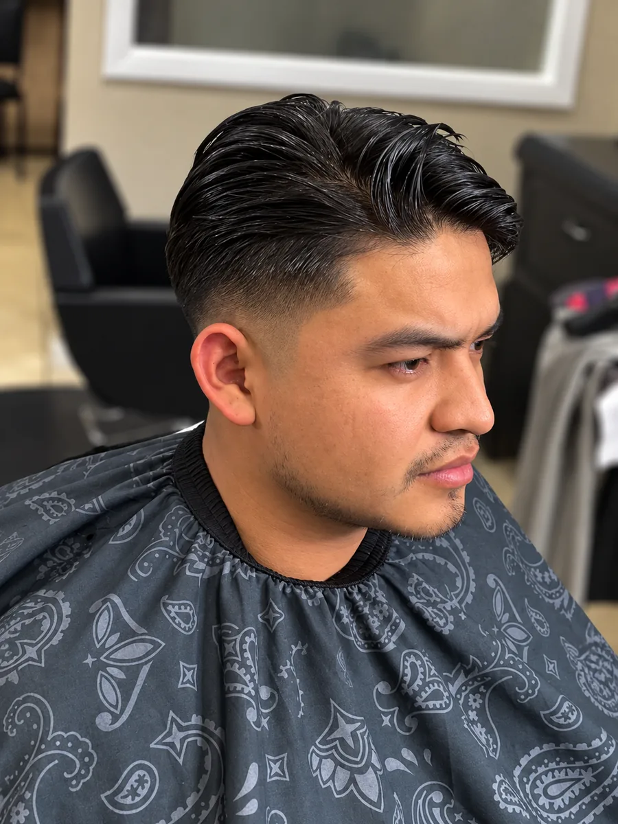 Taper fade at Alexa's Barbershop Eastvale