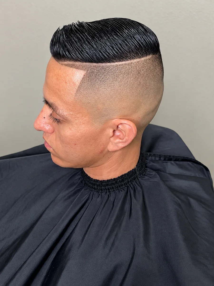Lineup and edge work at Alexa's Barbershop Eastvale
