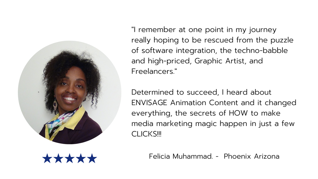 Client testimonial with five stars