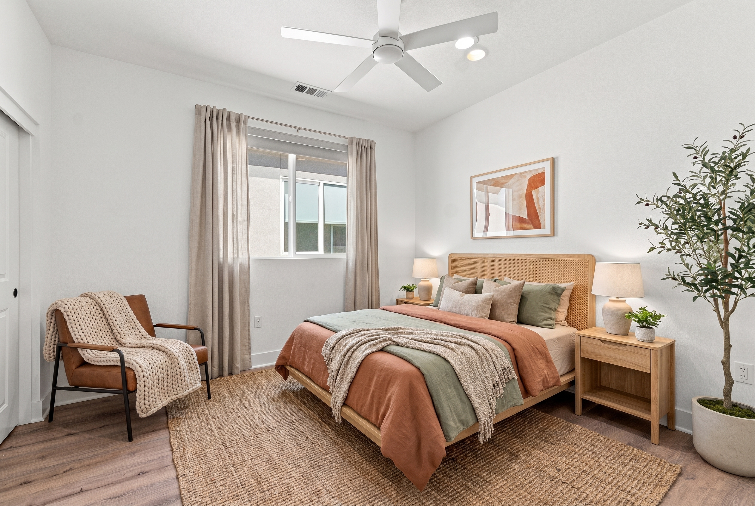 Entrada model home bedroom