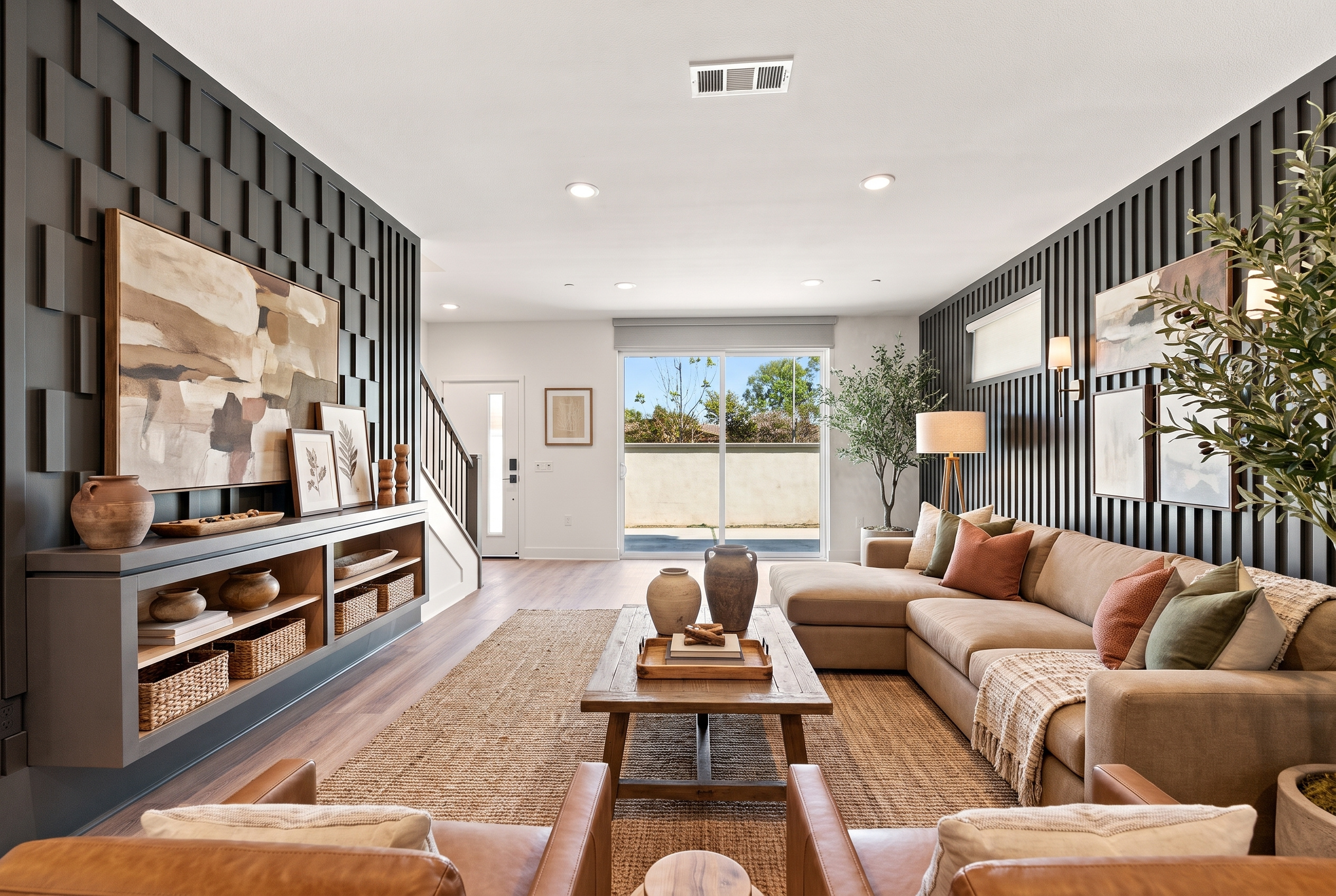 Entrada model home living room
