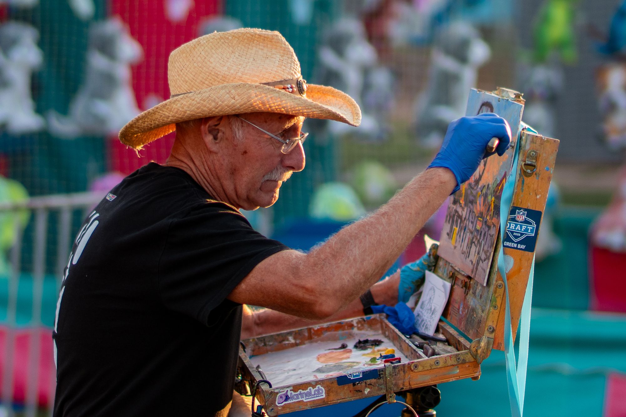 A painter at work
