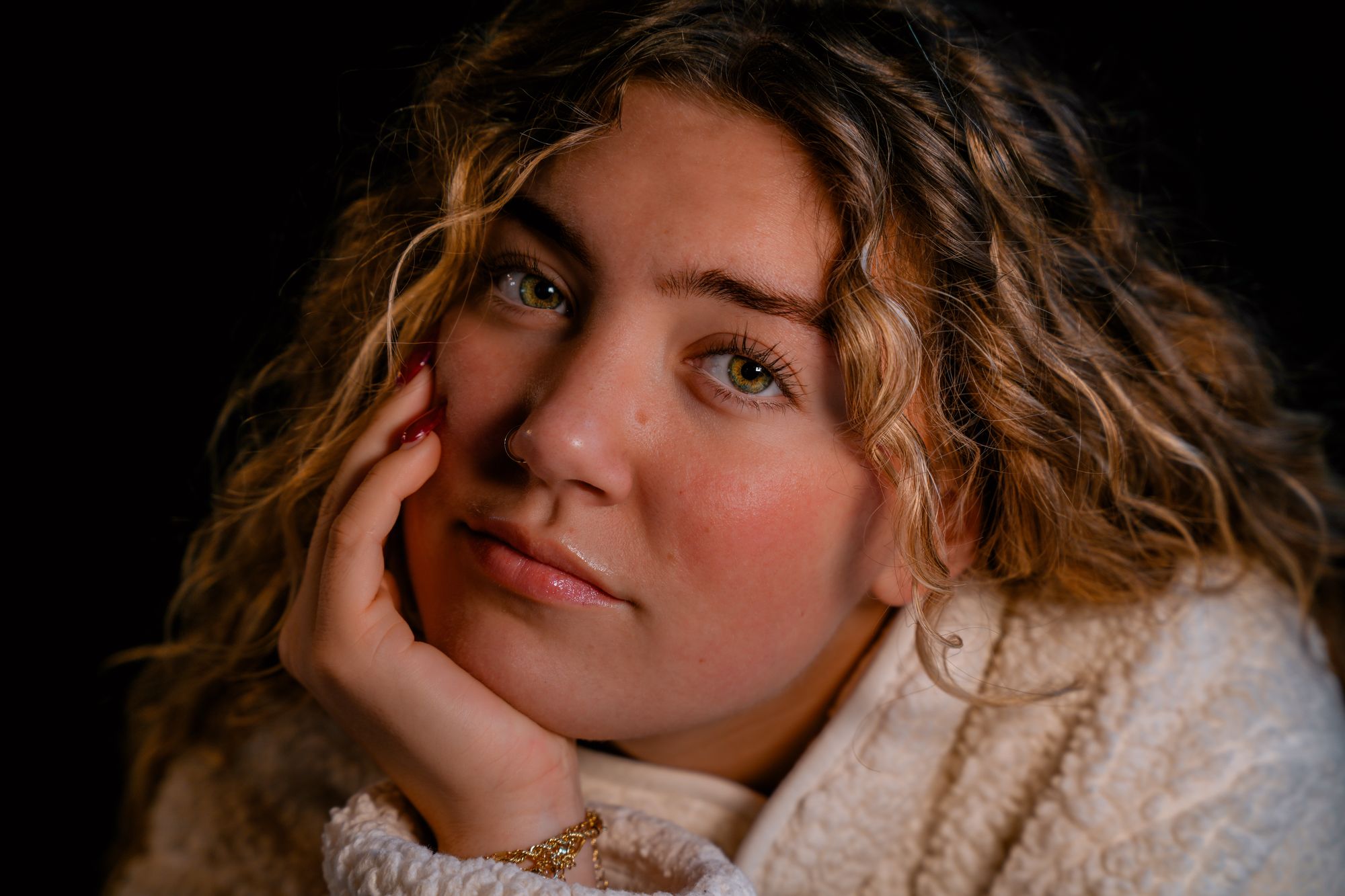 A portrait of a young person