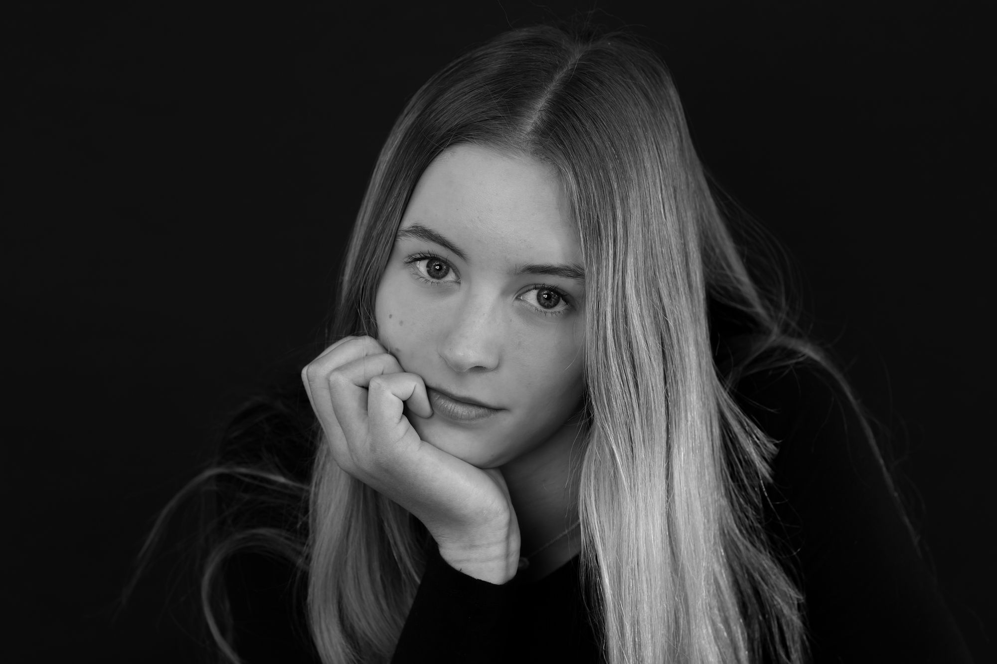 A portrait in warm tones