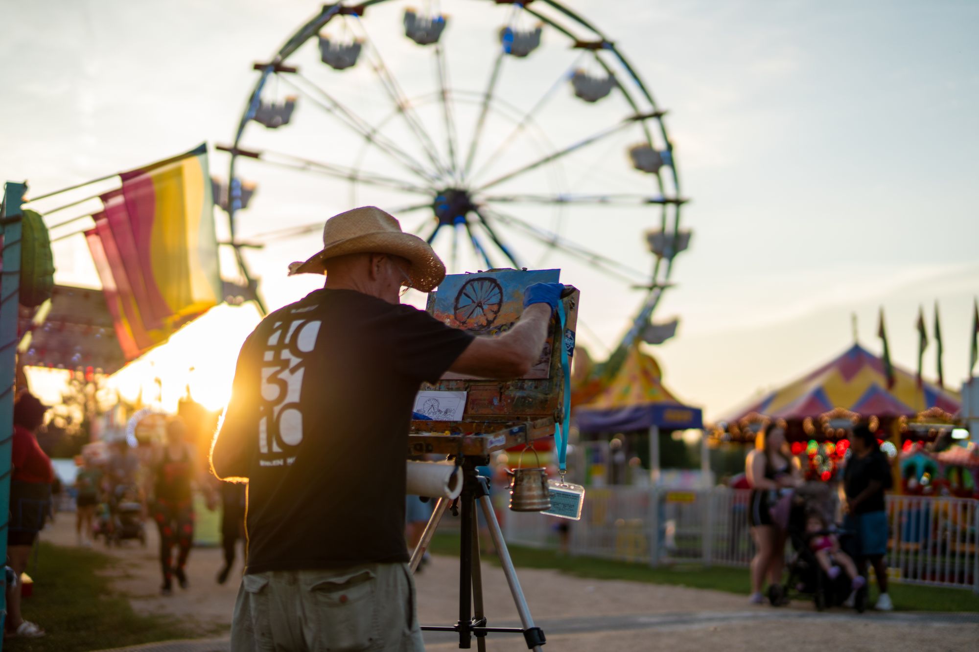 A classic lens photographed in warm light