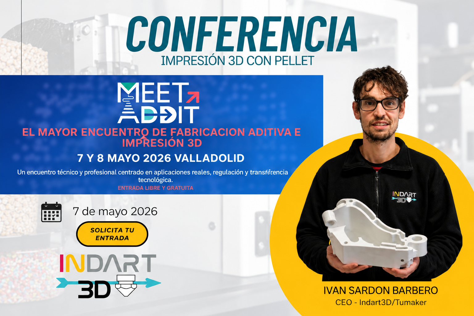 TUMAKER participará en Meet Addit con una charla sobre fabricación aditiva con pellet