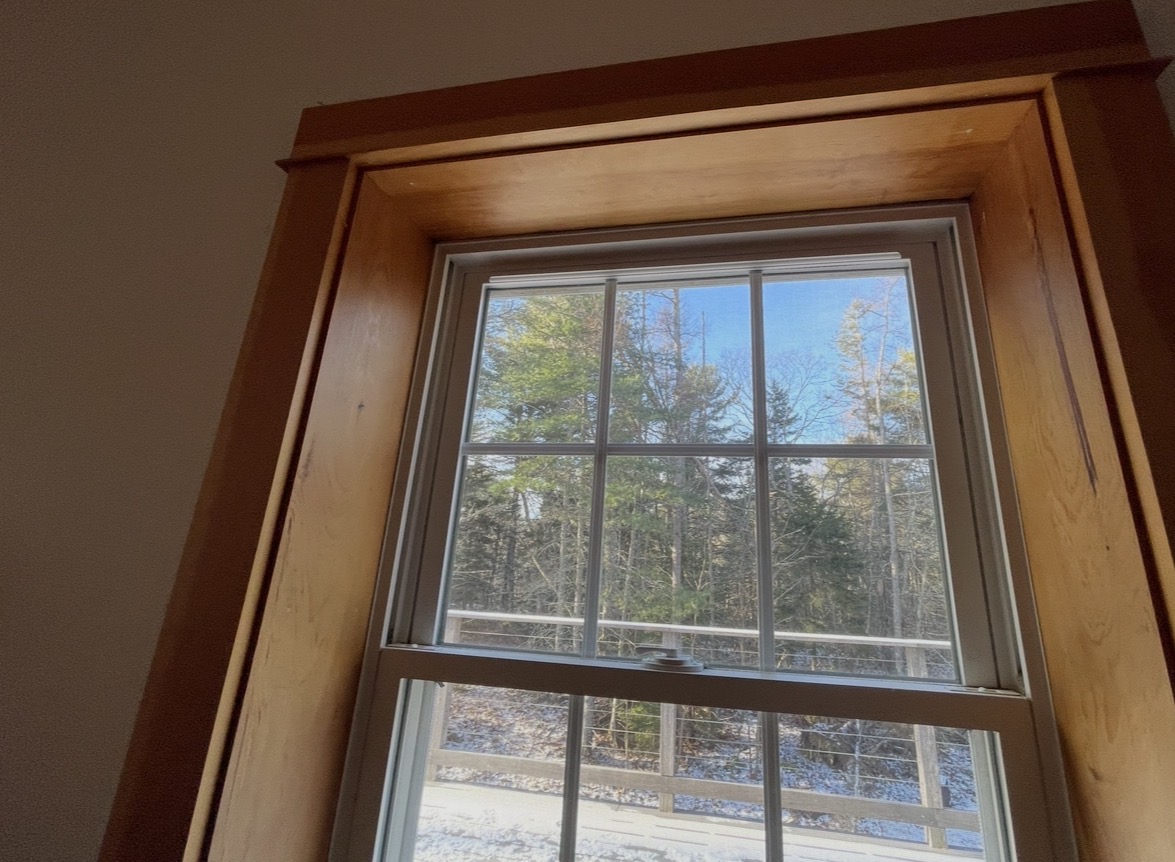 Window trim and casing — interior finish work