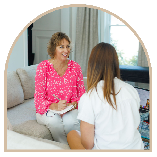 Shannon Lopez professional home organizer consulting with client on organizing plan Lake Havasu City AZ